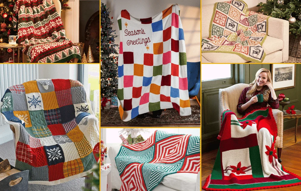 13 Free Christmas Blanket Knitting Patterns to Keep You Cozy This Holiday Season